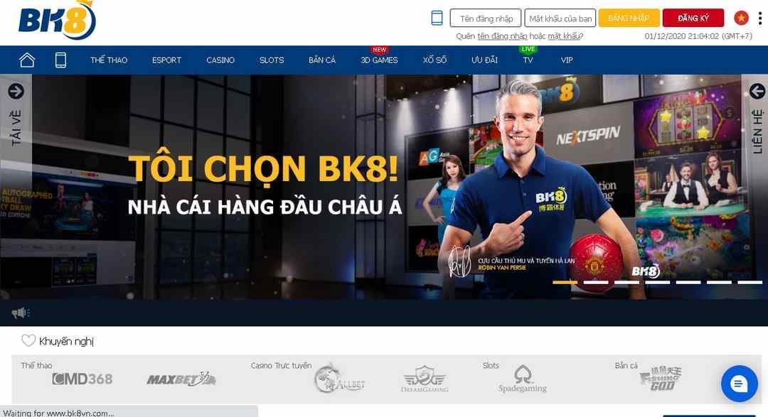BK8 là cái tên mới trong làng đặt cược