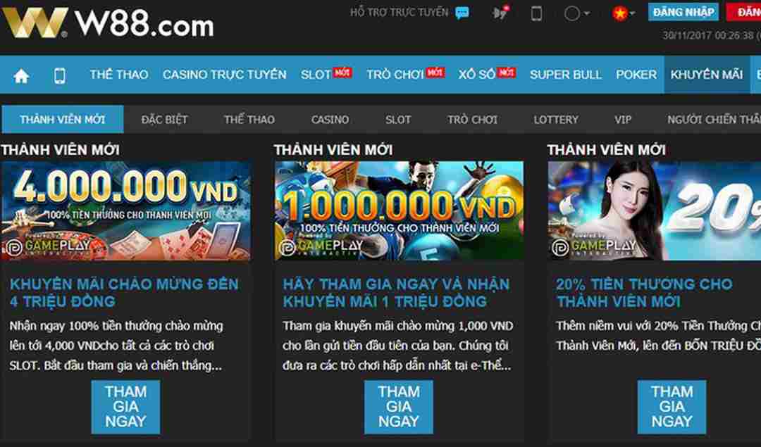 W88 - Sòng bạc online với thâm niên lâu năm trong ngành