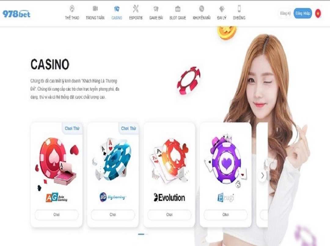 Trải nghiệm sòng bài chân thực cùng các Dealer xinh đẹp
