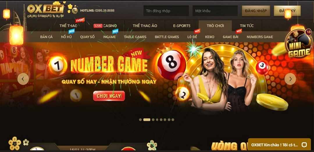 Trò chơi sòng bạc và cá cược tại nhà cái OXBET
