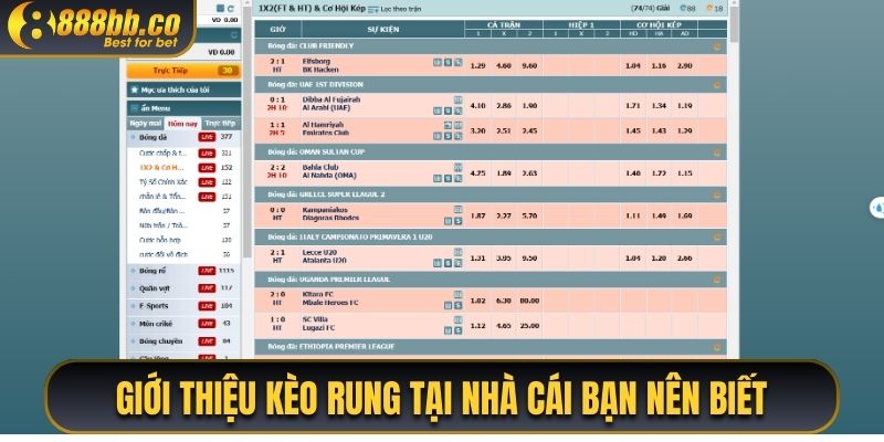 Giới Thiệu Kèo Rung Nhà Cái Bạn Nên Biết 
