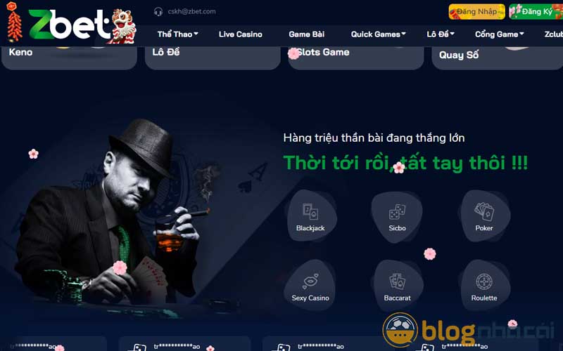 Giao diện Zbet