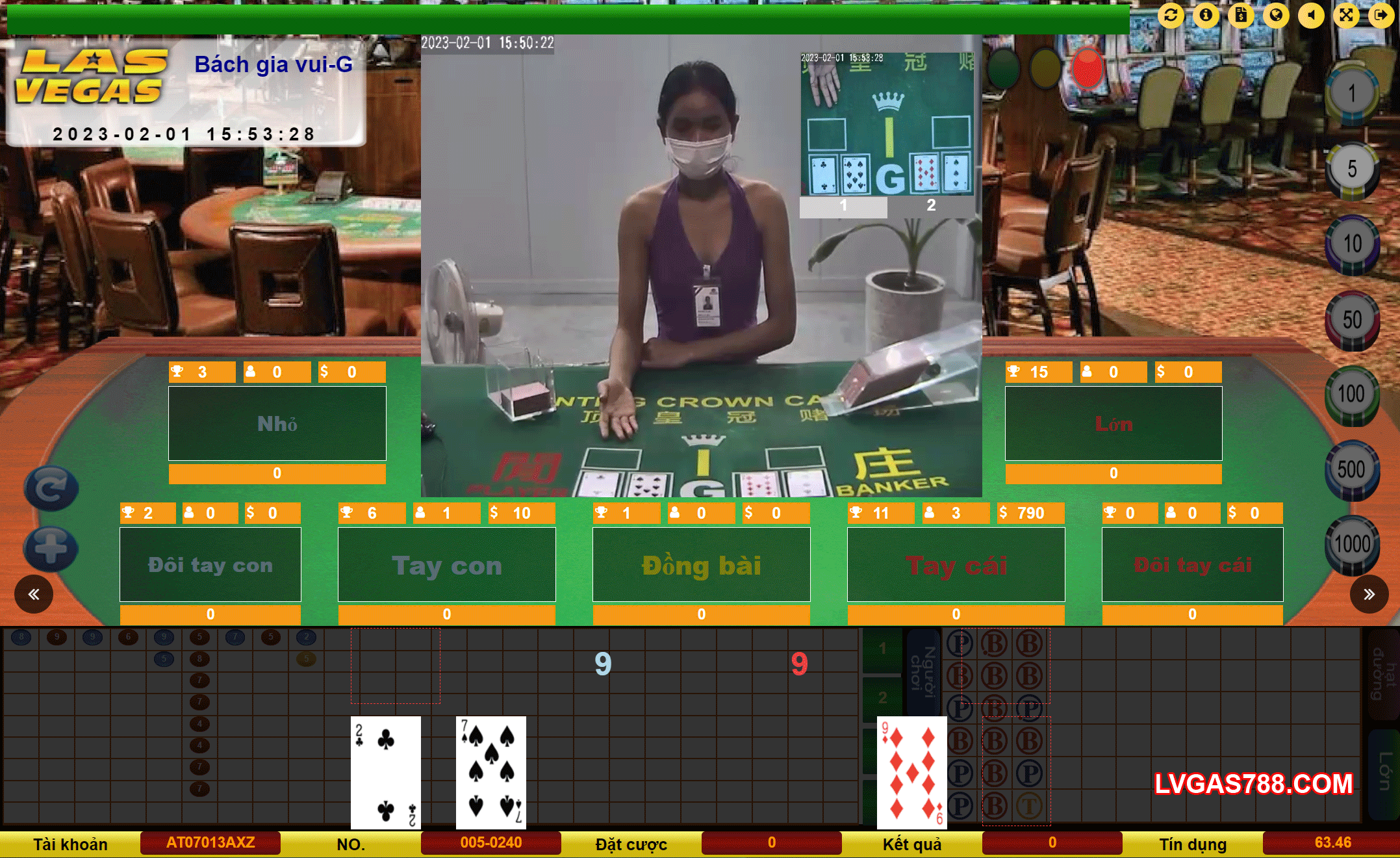 Cách chơi baccarat online tại LVG788