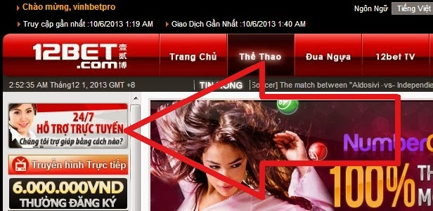 Gửi tiền 12bet – Hướng dẫn gửi tiền vào tài khoản 12bet