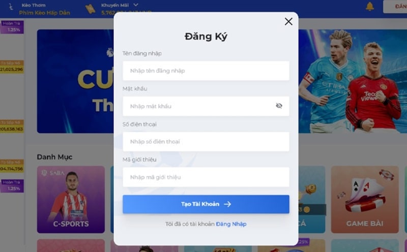 Cách tạo tài khoản tại nhà cái One88