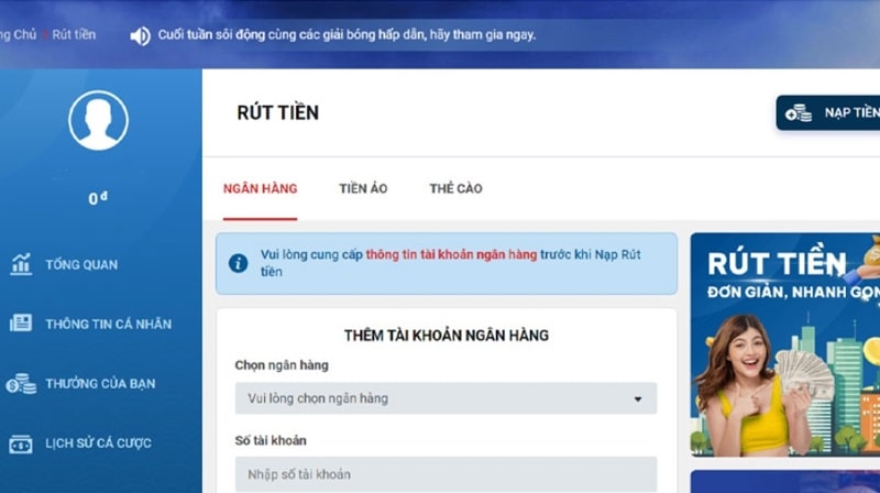 Cách rút tiền đơn giản và nhanh chóng tại SIN88