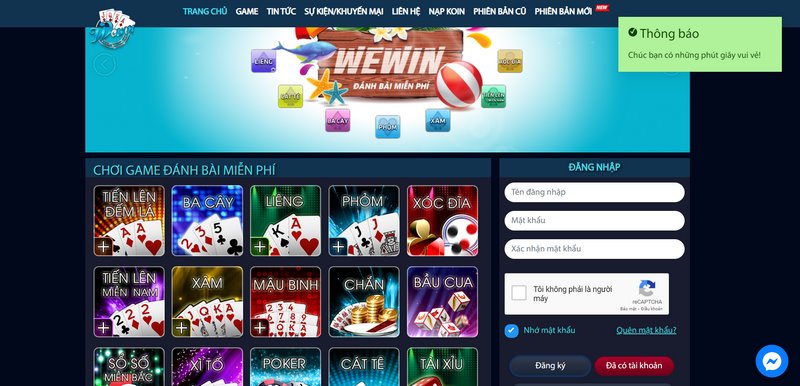 Thao tác đăng ký tài khoản thành viên tại cổng game đơn giản, dễ dàng