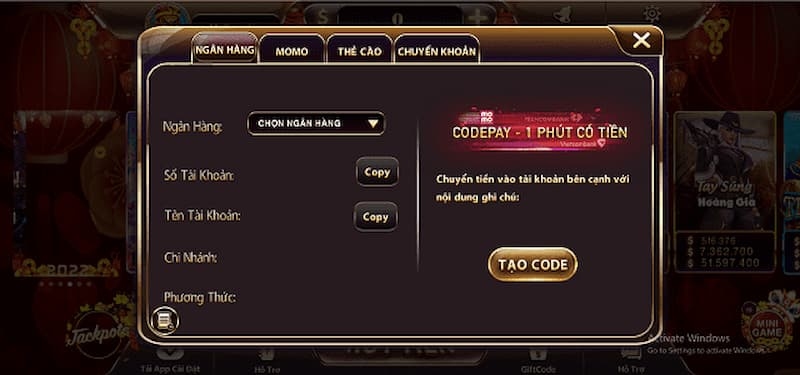 Các bước giao dịch tiện lợi chỉ sau vài giây nhận tiền ngay