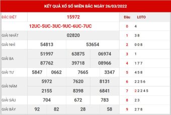 soi cầu miền bắc ngày 27/3/2022
