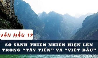 Bài văn so sánh thiên nhiên hiện lên trong 