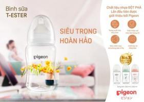 đánh giá về bình sữa siêu trong suốt Pigeon T-Ester Plus