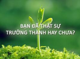 Đoạn văn bàn luận về trưởng thành hay nhất