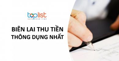 Mẫu biên lai thu tiền thông dụng nhất hiện nay