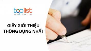 Mẫu giấy giới thiệu thông dụng nhất hiện nay