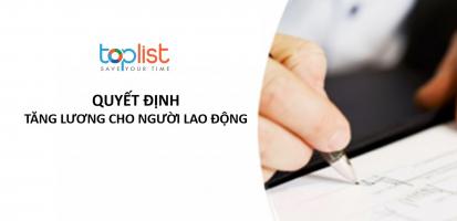 Mẫu quyết định tăng lương cho người lao động mới nhất hiện nay