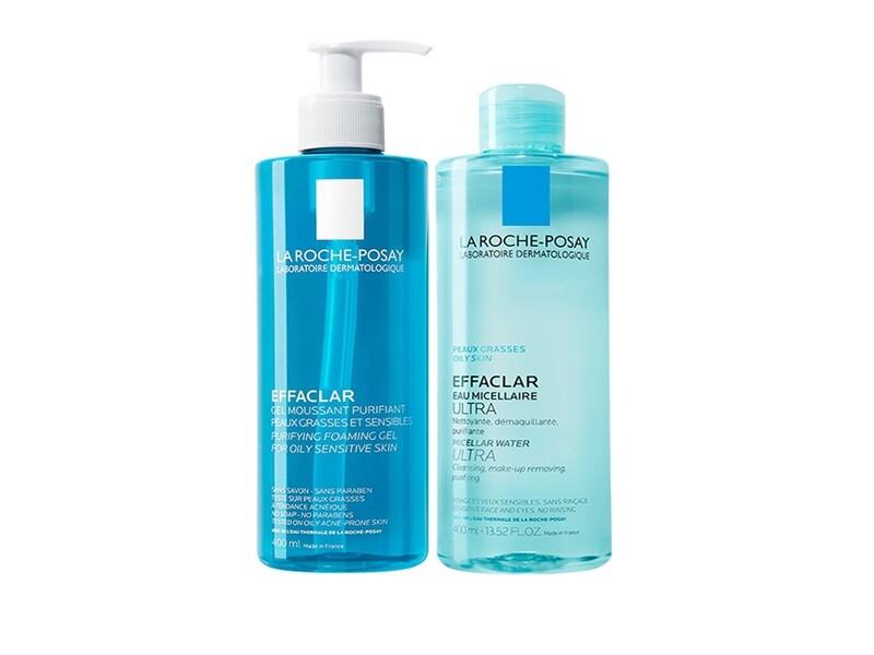 Bộ sản phẩm làm sạch sâu dành cho da dầu mụn La RochePosay Effaclar Double Cleansing