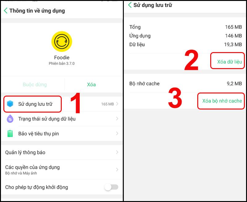 2xóa bộ nhớ cache