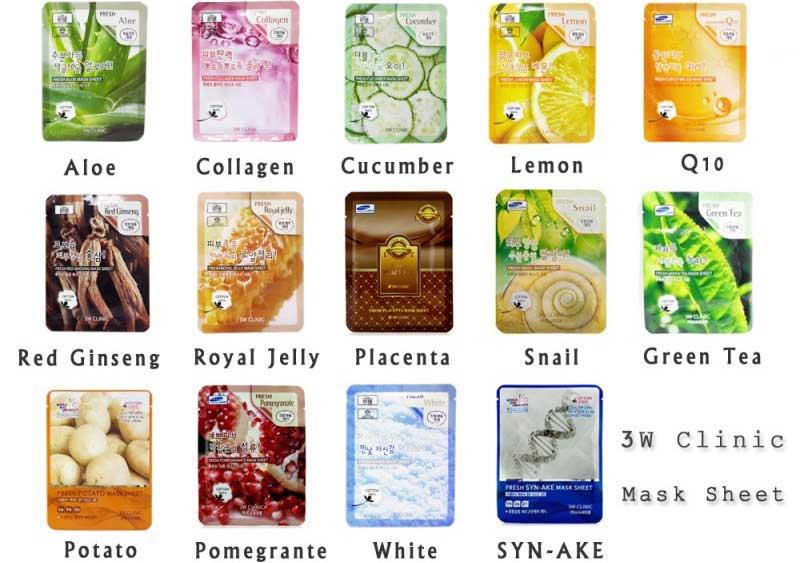 Mặt nạ giấy dưỡng da 3W Clinic Fresh Mask Sheet