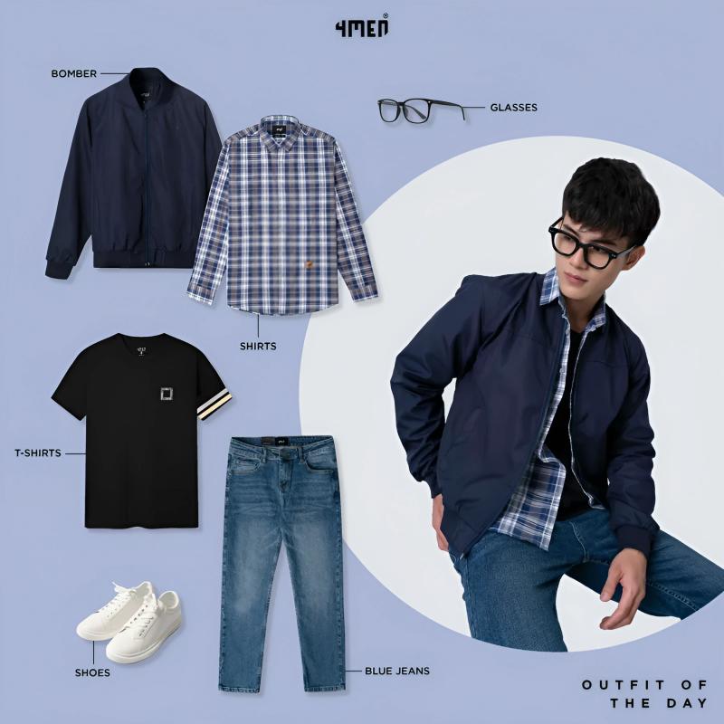 Một outfit với những chiếc áo sơ mi tại 4MEN