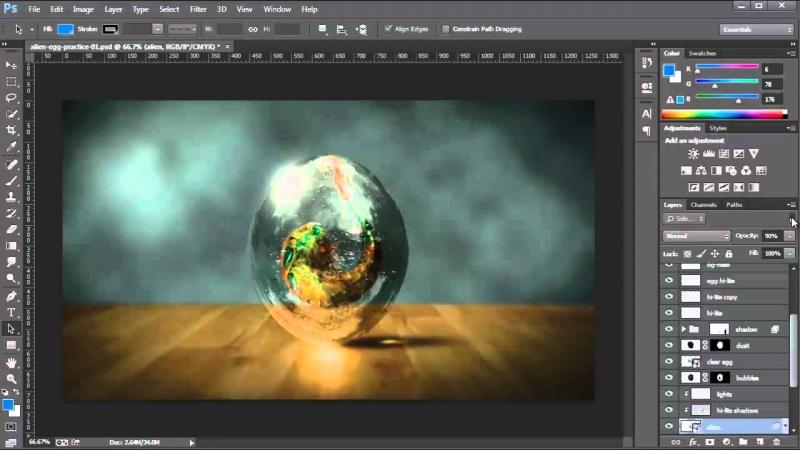 Một màn hình thiết kế của Photoshop