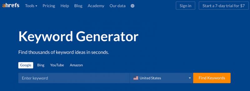 Ahrefs Keyword Generator