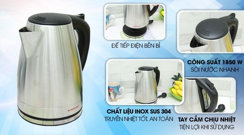Ấm siêu tốc inox Sunhouse SHD-1370