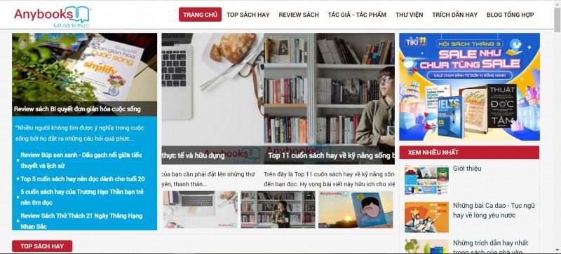 Anybooks chỉ tập trung vào sản phẩm sách