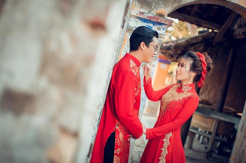 Áo dài tại Studio Hoàng Tuấn Wedding