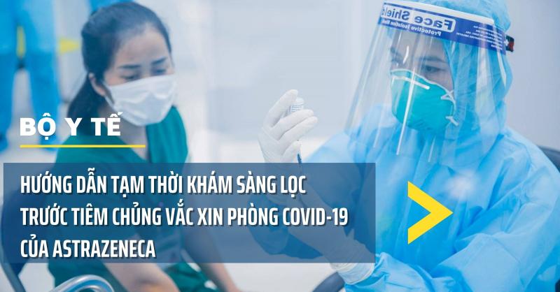 Hướng dẫn tạm thời khám sàng lọc trước tiêm chủng vắc xin COVID-19