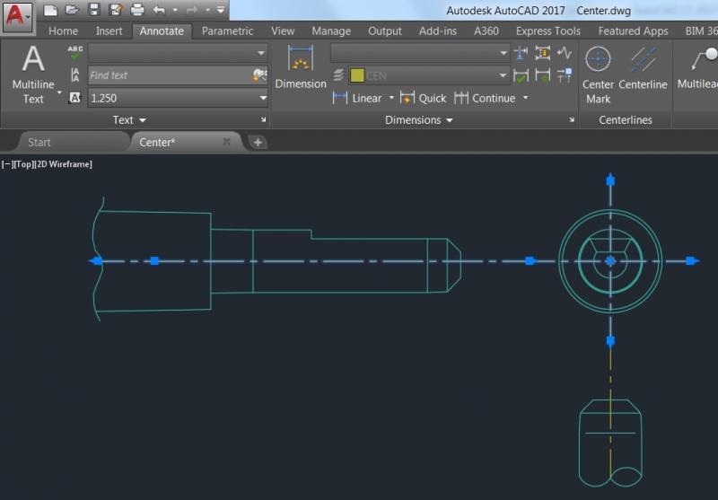 Một màn hình thiết kế của AutoCAD