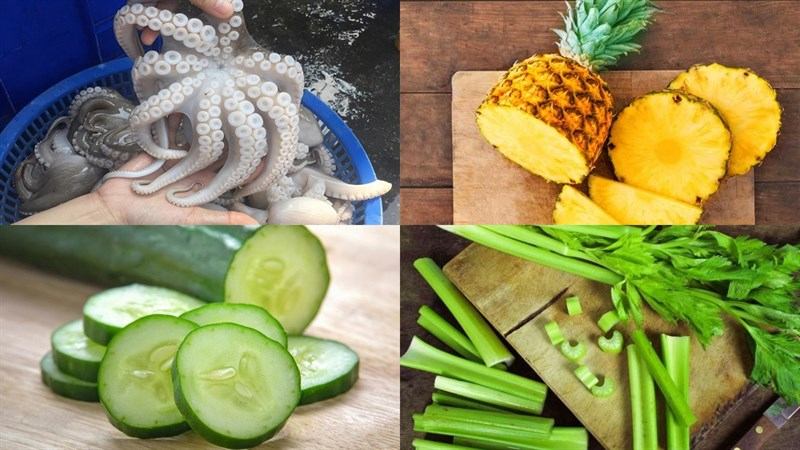 Bạch tuộc xào dứa