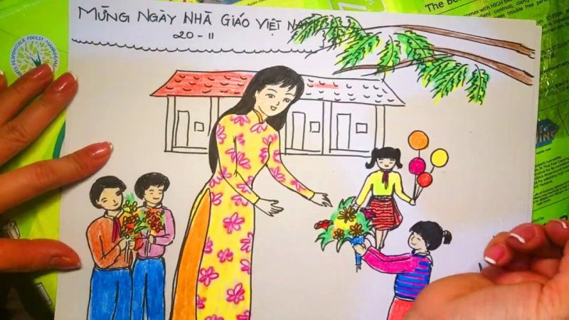 Đóa hoa dành tặng cô thân yêu