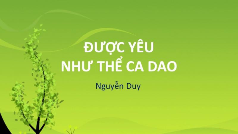Bài thơ: Được yêu như thể ca dao
