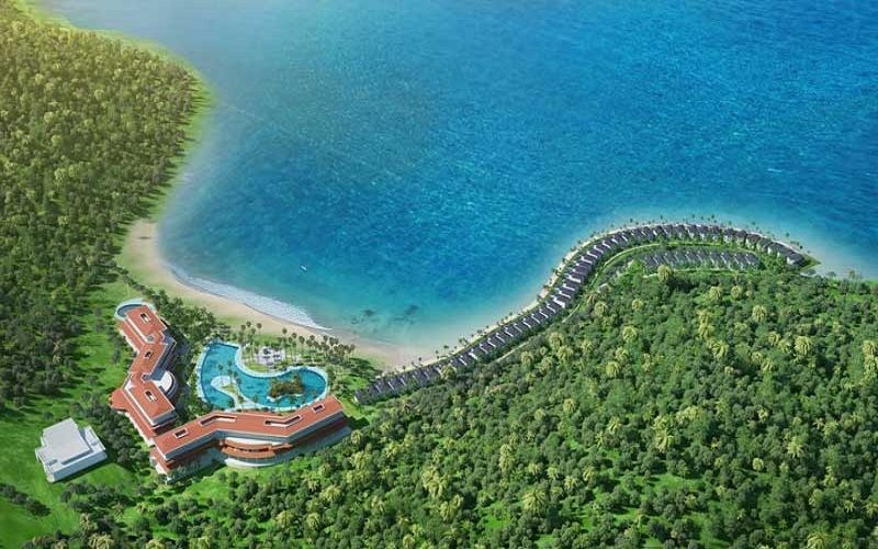Hình ảnh từ trên cao ở Bãi Trũ