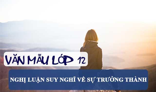 Bài văn nghị luận xã hội về sự trưởng thành số 1