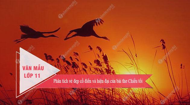 Bài văn phân tích vẻ đẹp cổ điển và hiện đại trong bài thơ 