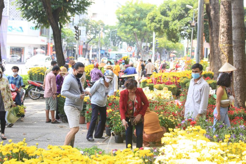 Bài văn tả cảnh chợ hoa ngày tết quê em số 6