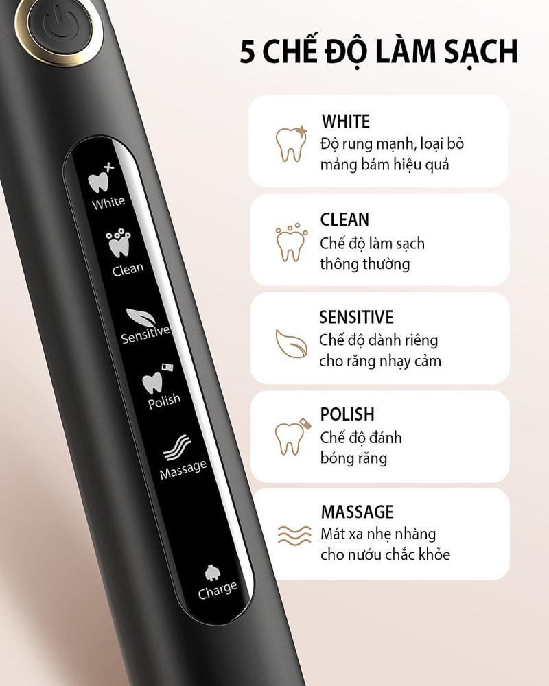 Bàn chải đánh răng điện Fairywill D7