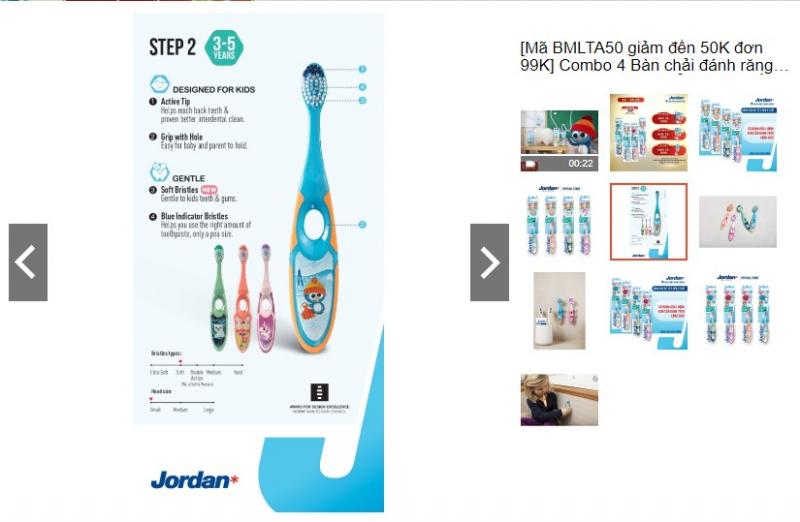 Bàn chải đánh răng Jordan Step 2