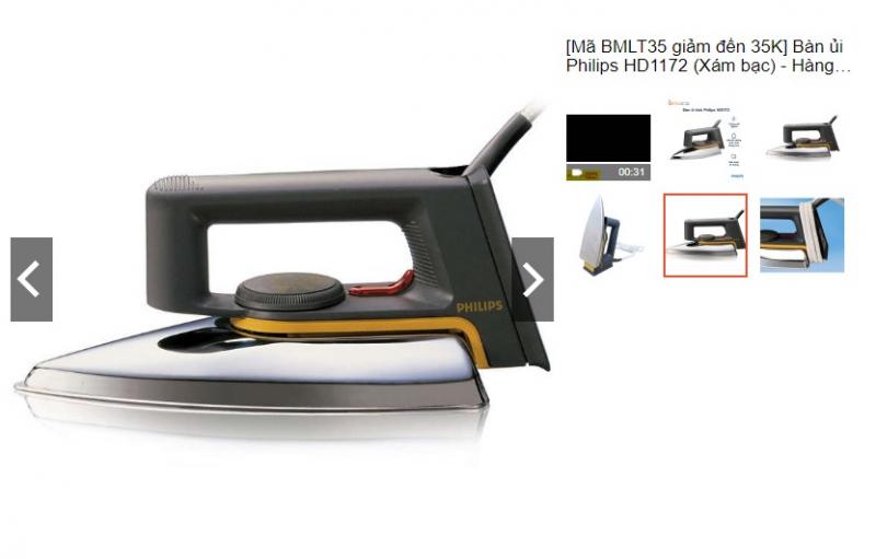 Bàn ủi khô Philips