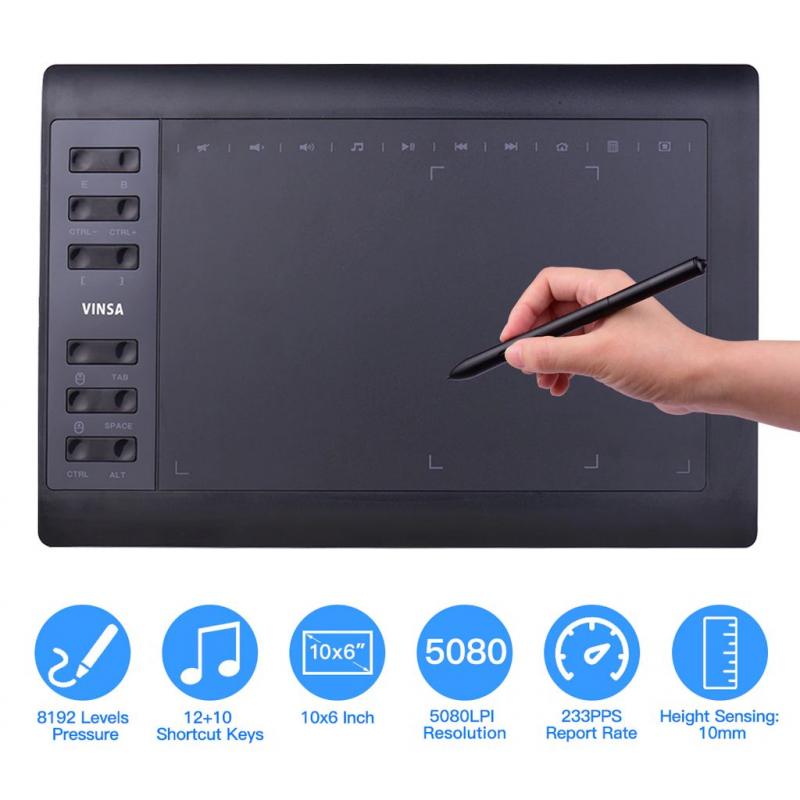 Bảng vẽ điện tử VINSA 1060Plus