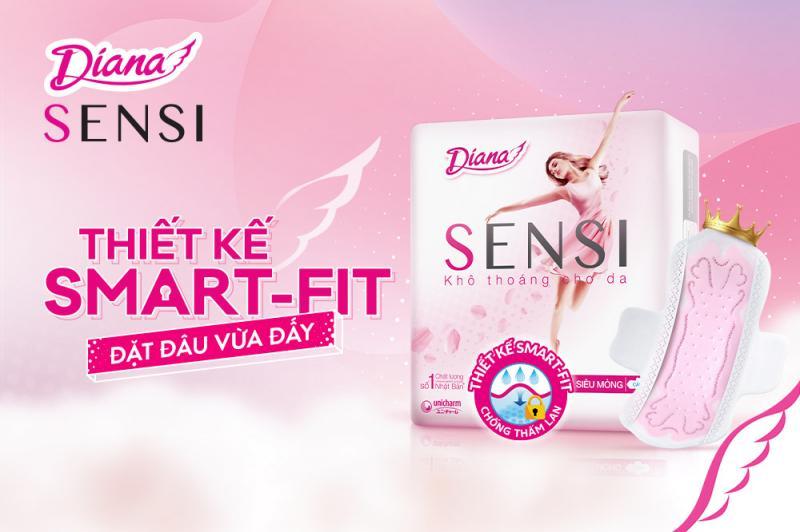 Băng vệ sinh Diana Sensi siêu mỏng cánh