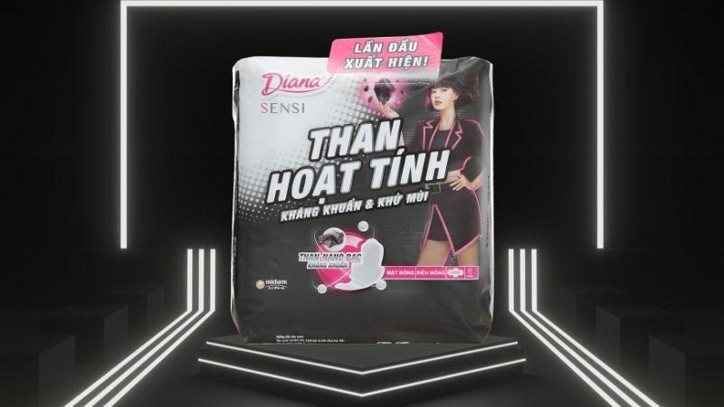 Băng vệ sinh Diana Sensi Than Hoạt Tính Siêu mỏng cánh