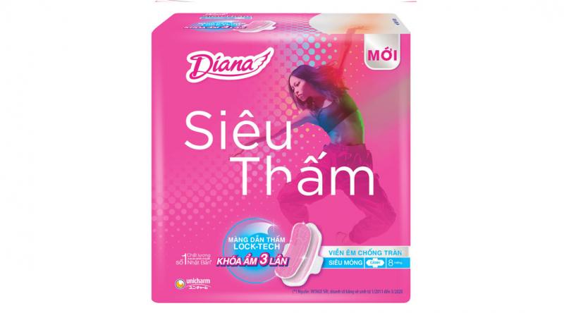 Băng vệ sinh Diana siêu thấm siêu mỏng cánh