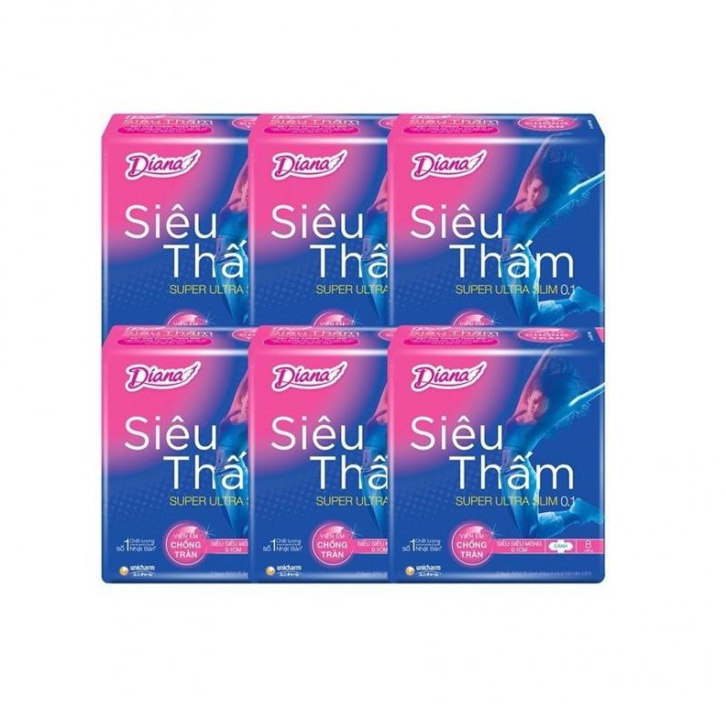 Băng Vệ Sinh Diana Siêu thấm siêu siêu mỏng 0.1