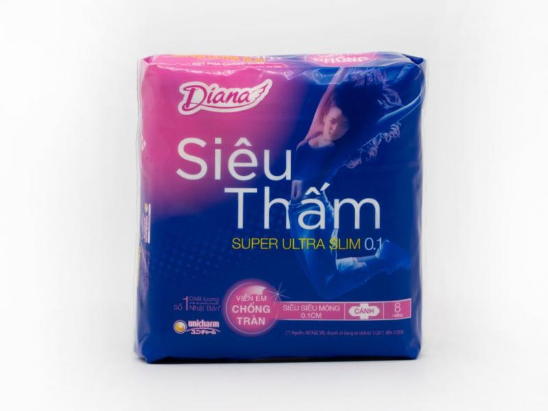 Băng Vệ Sinh Diana Siêu thấm siêu siêu mỏng 0.1