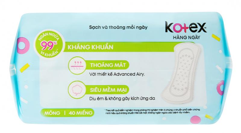 Băng vệ sinh hàng ngày Hương Tự Nhiên Kotex 40 Miếng