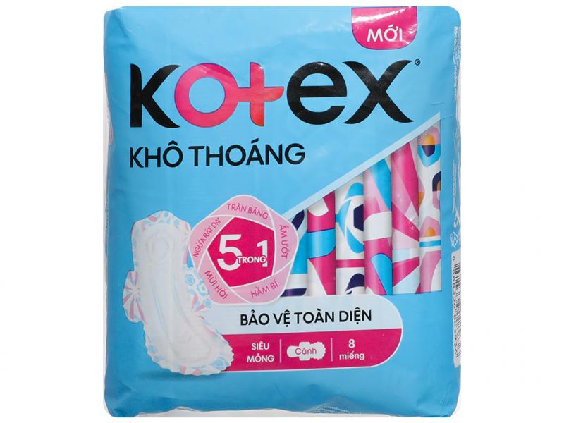 Băng Vệ Sinh Khô Thoáng Siêu Mỏng Cánh 8 Miếng