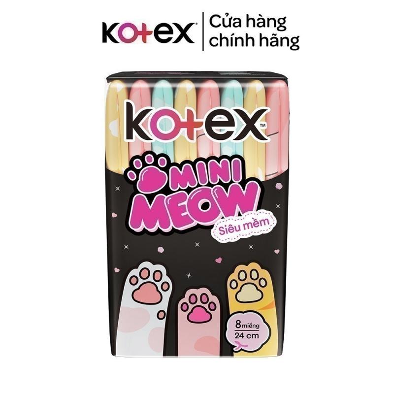 Băng vệ sinh Kotex Mini Meow Siêu mềm siêu mỏng cánh 8 miếng
