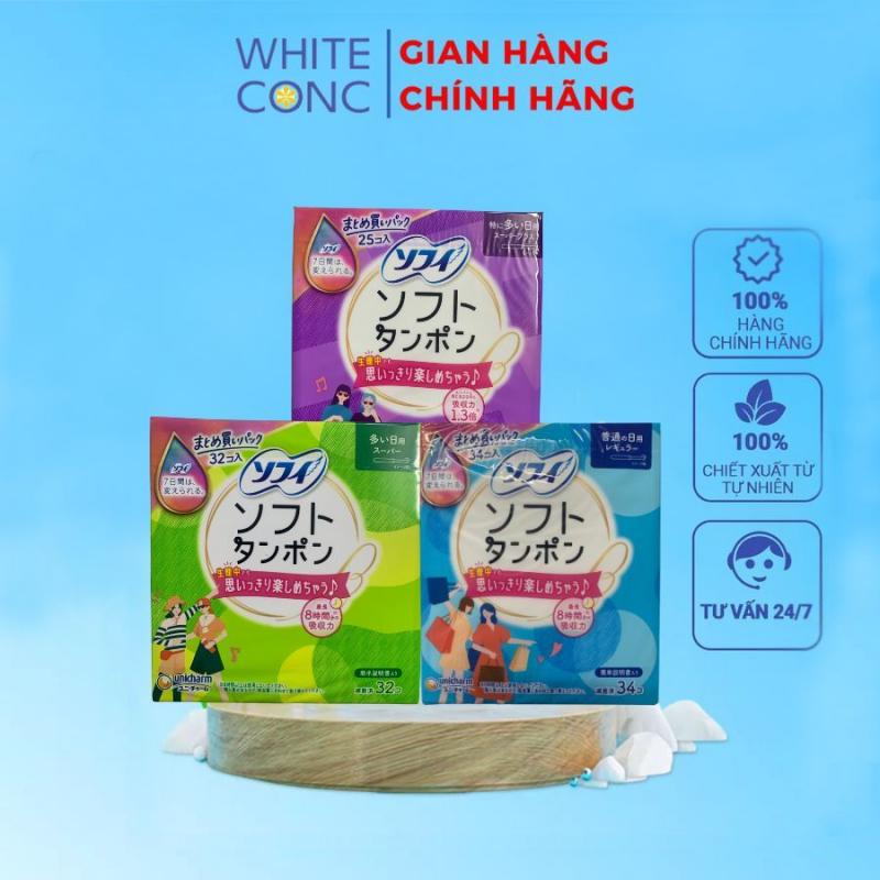 Băng vệ sinh Tampon Unicharm Nhật Bản Siêu Thấm Hút Khô Thoáng Dịu Nhẹ Siêu Sạch